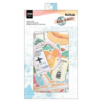 American Crafts - Aufkleber & Stanzteile "Where To Next" Die Cuts & Washi Sticker