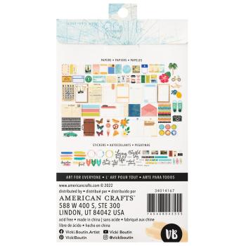 American Crafts - Aufkleber & Stanzteile "Where To Next" Die Cuts & Washi Sticker