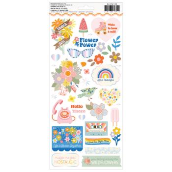 American Crafts - Aufkleber "Flower Child" Chipboard Sticker