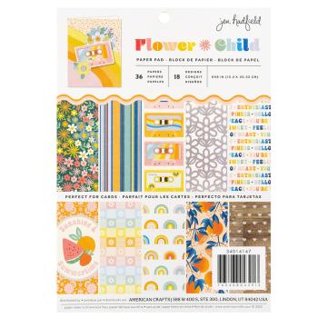 American Crafts - Designpapier "Flower Child" Paper Pack 6x8 Inch - 36 Bogen