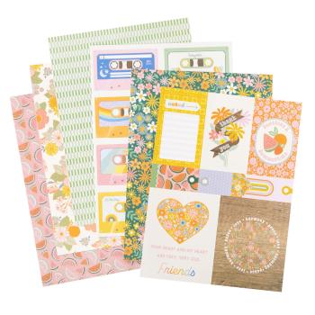 American Crafts - Designpapier "Flower Child" Paper Pack 6x8 Inch - 36 Bogen