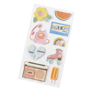 American Crafts - Aufkleber "Flower Child" Puffy Sticker