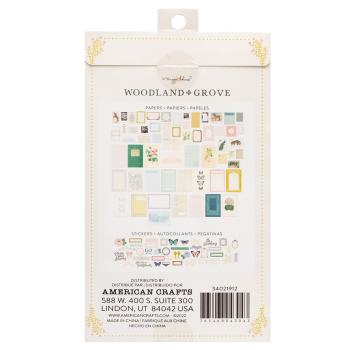 American Crafts - Aufkleber & Stanzteile "Woodland Grove" Die Cuts & Washi Sticker