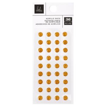 American Crafts - Enamel Dots "Gold" 36 Stk.