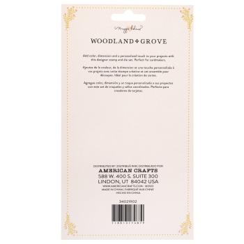 American Crafts - Stempelset & Stanzschablone "Woodland Grove" Stamp & Dies