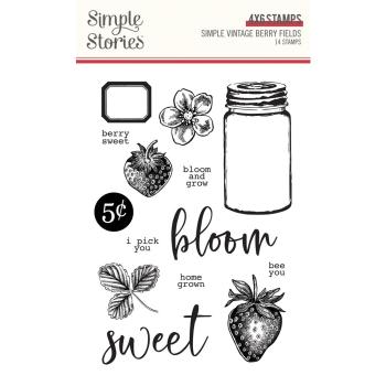 Simple Stories - Stempelset "Simple Vintage Berry Fields" Clear Stamps 
