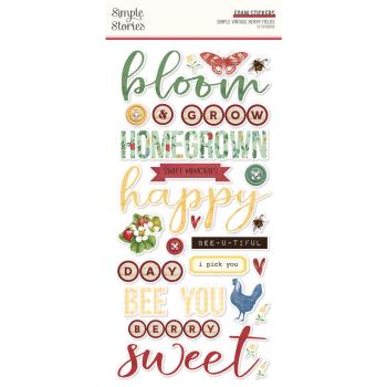 Simple Stories - Aufkleber "Simple Vintage Berry Fields" Foam Sticker