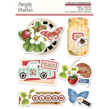 Simple Stories - Stanzteile "Simple Vintage Berry Fields" Die Cuts