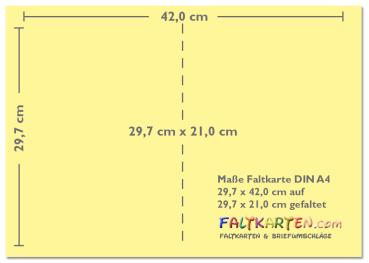 Doppelkarte - Faltkarte DIN A4 (29,7 x 21,0 cm) 240g/m² DIN A4 in petrol