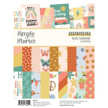 Simple Stories - Designpapier "Boho Sunshine" Paper Pack 6x8 Inch - 24 Bogen