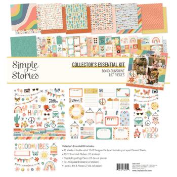 Simple Stories - Collectors Essential Kit "Boho Sunshine" 12 Bogen Designpapier