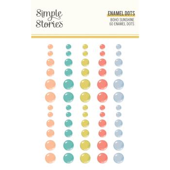 Simple Stories - Enamel Dots "Boho Sunshine" 60 Stück 