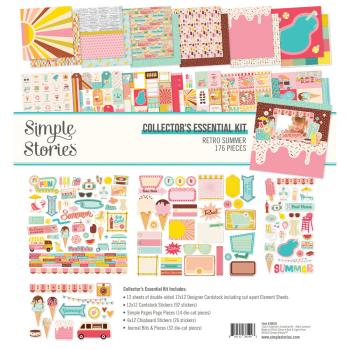 Simple Stories - Collectors Essential Kit "Retro Summer" 12 Bogen Designpapier