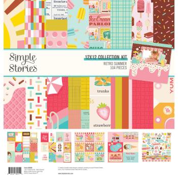 Simple Stories - Collectors Essential Kit "Retro Summer" 12 Bogen Designpapier