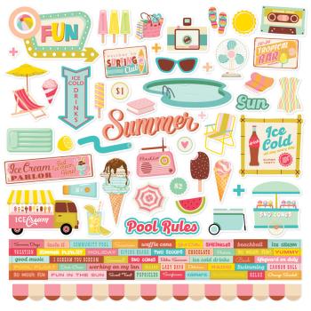 Simple Stories - Collectors Essential Kit "Retro Summer" 12 Bogen Designpapier