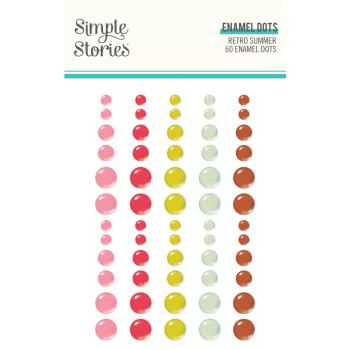 Simple Stories - Enamel Dots "Retro Summer" 60 Stück 