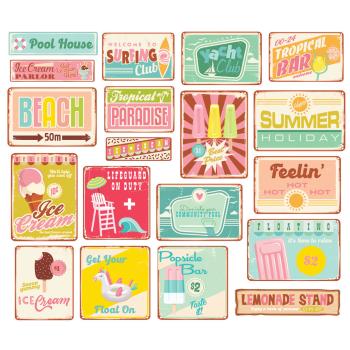 Simple Stories - Stanzteile "Retro Summer" Die Cuts