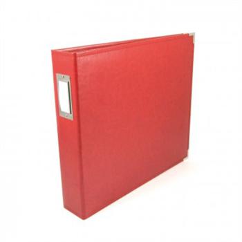 We R Memory Keepers - Classic Leather Ring Album "Real Red"