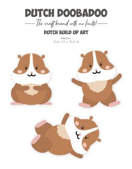 Dutch Doobadoo - Schablone A5 "Hamster" Stencil - Dutch Card Art Build Up 