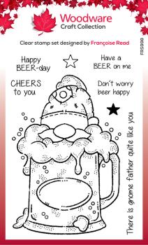 Woodware - Stempelset "Beer Gnome" Clear Stamps 