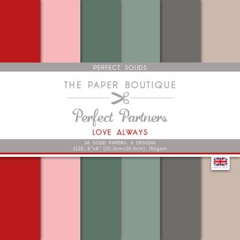 The Paper Boutique - Cardstock "Love Always" Solid Papers 8x8 Inch - 36 Bogen