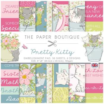 The Paper Boutique - Designpapier "Pretty Kitty" Embellishment Pad 8x8 Inch - 36 Bogen