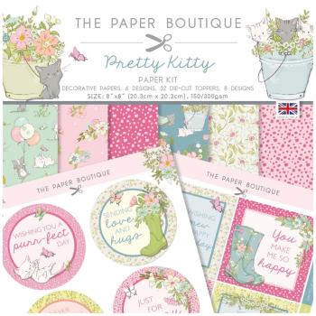 The Paper Boutique - Designpapier "Pretty Kitty" Paper Kit 8x8 Inch - 36 Bogen