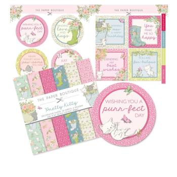 The Paper Boutique - Designpapier "Pretty Kitty" Paper Kit 8x8 Inch - 36 Bogen