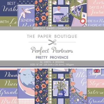 The Paper Boutique - Designpapier "Pretty Provence" Embellishment Pad 8x8 Inch - 36 Bogen