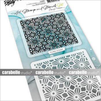 Carabelle Studio - Stempel & Schablone "Star Flower Pattern" Art Stamp & Stencil