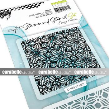 Carabelle Studio - Stempel & Schablone "Star Flower Pattern" Art Stamp & Stencil