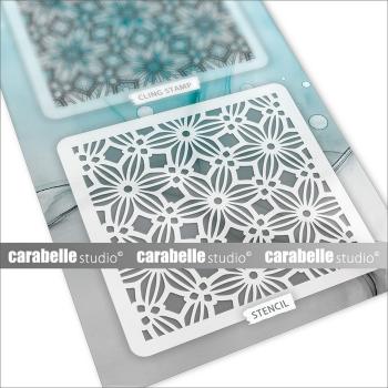 Carabelle Studio - Stempel & Schablone "Star Flower Pattern" Art Stamp & Stencil