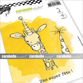 Carabelle Studio - Gummistempelset "Une Fête Chez Les Girafes!" Cling Stamp