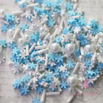 Dress My Craft - Streuteile "Snowflakes Mix" Shaker Slices 8g