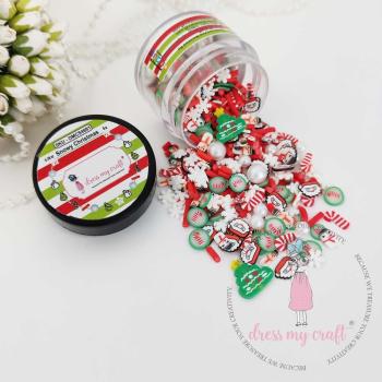 Dress My Craft - Streuteile "Snowy Christmas" Shaker Slices 8g