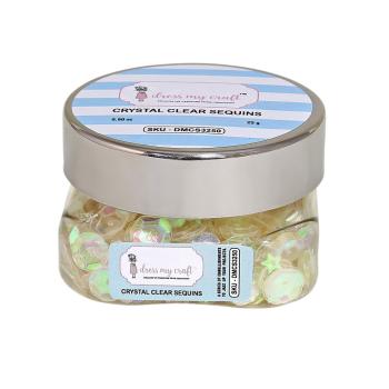 Dress My Craft - Pailetten - Streuteile "Crystal Clear" Sequins Mix 25g