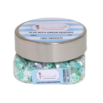 Dress My Craft - Pailetten - Streuteile "Play With Green" Sequins Mix 25g