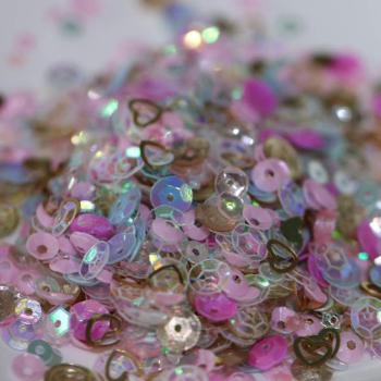 Dress My Craft - Pailetten - Streuteile "Pink Celebration" Sequins Mix 25g