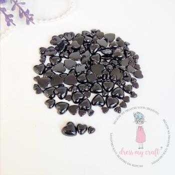 Dress My Craft - Streuteile Wassertropfen "Black Heart" Droplets 8g