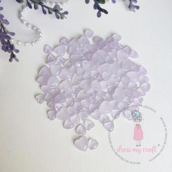 Dress My Craft - Streuteile Wassertropfen "Heart Pastel Lilac" Droplets 8g