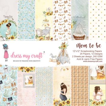 Dress My Craft - Designpapier "Mom To Be" Paper Pack 12x12 Inch - 24 Bogen