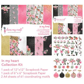 Dress My Craft - Collection Kit "In My Heart" Paper Pack