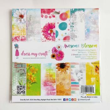 Dress My Craft - Designpapier "Awesome Blossom" Paper Pack 12x12 Inch - 24 Bogen