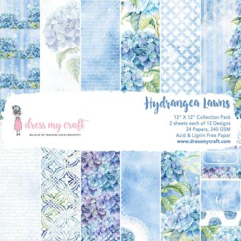 Dress My Craft - Designpapier "Hydrangea Lawns" Paper Pack 12x12 Inch - 24 Bogen