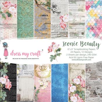 Dress My Craft - Designpapier "Iconic Beauty" Paper Pack 6x6 Inch - 24 Bogen