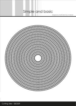 Simple and Basic - Stanzschablone 13x13 cm "Circle Edges Circle" Dies