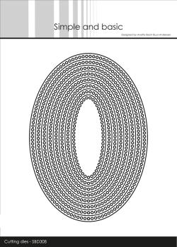 Simple and Basic - Stanzschablone 10x14,3 cm "Circle Edges Oval" Dies