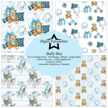 Paper Favourites - Designpapier "Baby Boy" Paper Pack 6x6 Inch - 24 Bogen