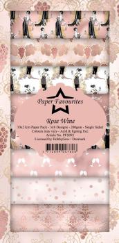 Paper Favourites - Designpapier "Rose Wine " Slim Paper Pack 3x8 Inch - 24 Bogen