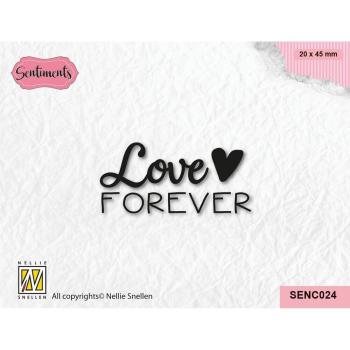 Nellie Snellen - Stempel "Love Forever" Clear Stamps Sentiments